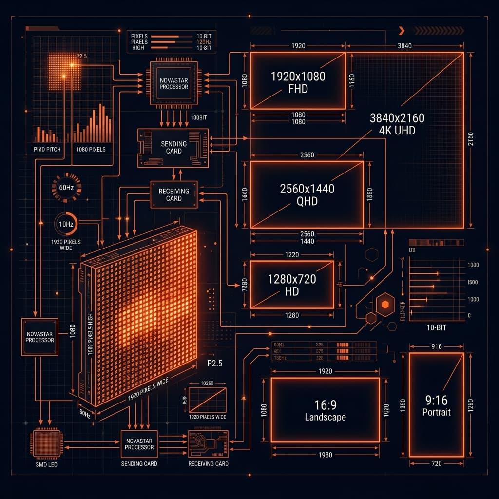 Formatos y resoluciones de video para pantallas LED Novastar: La guía técnica definitiva